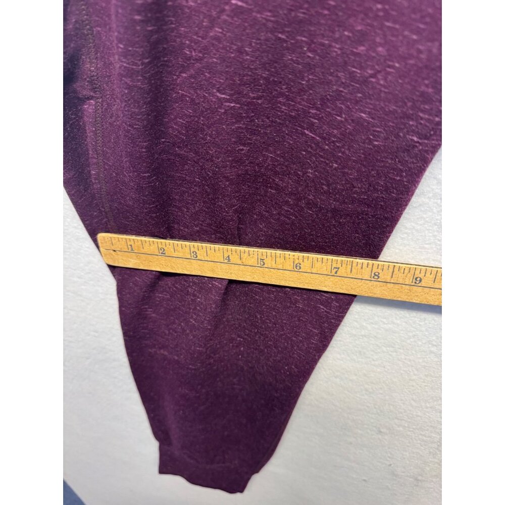 Womens Heathered Purple Jogger Pants Drawstring Waist Pockets Knit Loungewear - Picture 8 of 11